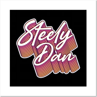 Steely Dan - Vintage Retro Faded Style typography Posters and Art